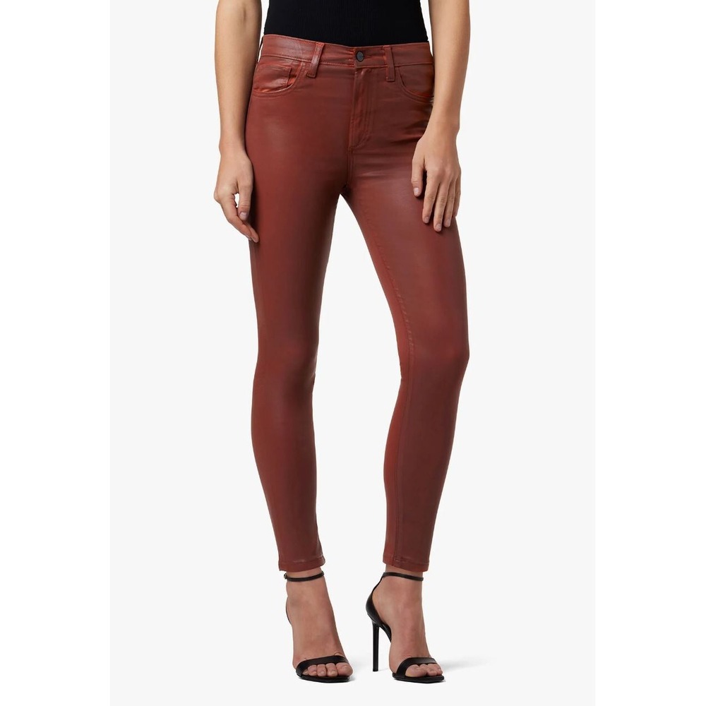 JOE'S Jeans Women Red Coated High Rise Ankle Skinny Pants 45BEXCTC5748 Size 25